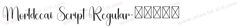 Mortdecai Script Regular字体转换